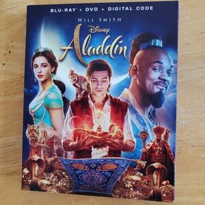 Disney Aladdin Blu-ray with Blue and Red Cover